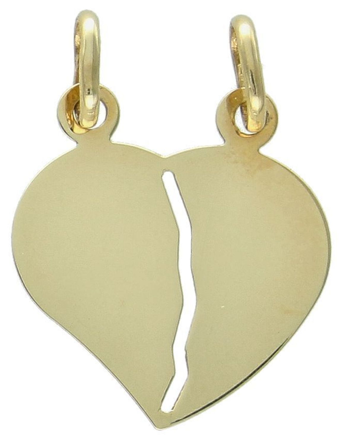 Zawieszka złota pr 585, łamane serce DIA-ZA 1757-585 Zawieszka w kształcie serca, wykonana z wysokiej jakości złota próby 585, to wyjątkowy dodatek, który łączy elegancję z głęboką symboliką.1.jpg